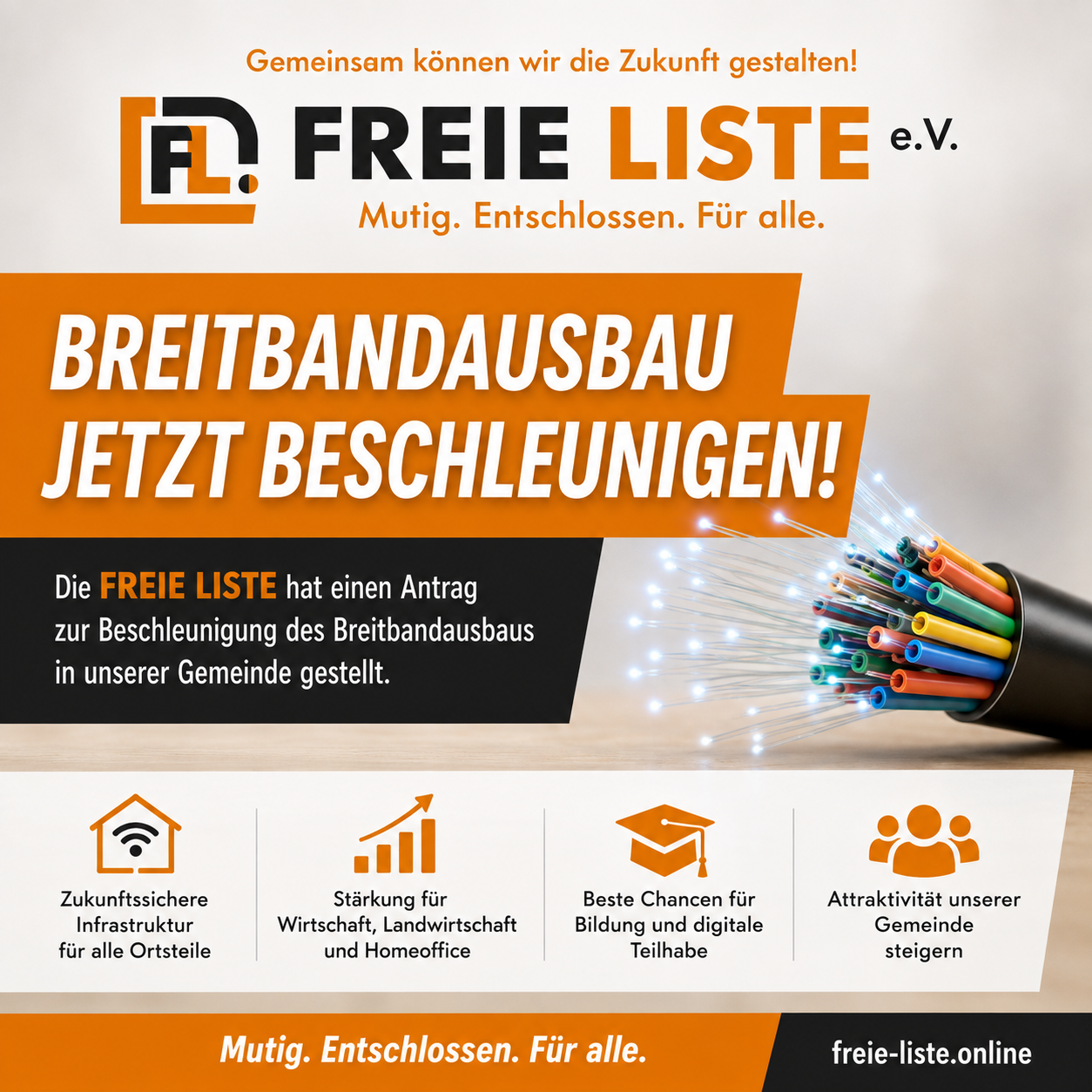 Breitbandausbau jetzt beschleunigen