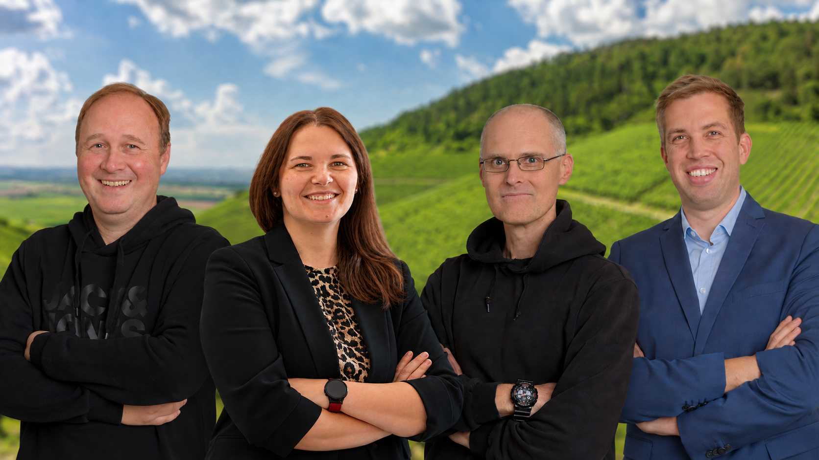 Vorstandschaft der FREIEN LISTE Fröhstockheim – Rödelsee e.V.: Roland Hörner, Nadja Ruhnau-Warm, Jörg Schultz und Ralf Warm